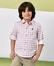 Stylo Bug Cotton Full Sleeves Checked Shirt - Pink