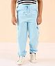 Stylo Bug Cotton Solid Cargo Pants - Blue
