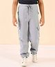 Stylo Bug Cotton Solid Cargo Pants - Grey