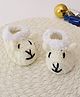 Woonie Crochet Sheep Design Baby Booties - Cream