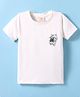 Rikidoos Half Sleeves Typography Printed Tee - Off White