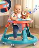 Babyhug Teddy Foldable Baby Walker with Toy Bar Music & Lights - Orange| Adjustable Height| 360° Swivel Wheels| Detachable Toy Bar