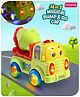 Babyhug 4 in 1 Musical Bump & Go Construction Series Cement Mixer Truck - Green| |BIS Aprroved| Moving Eye | Shape & Color Recognition| Light & Music| Spatial Awareness| Cause & Effect - Yellow