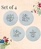 CRAFTSLANE Premium Handmade Marble Coffee Quotes Coaster Set for Tea, Coffee & Cocktails | Use Outdoors and Indoors for The Patio, Home and Cocktail Parties | Tabletop Protection | Set of 4 Coasters