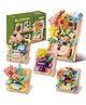 Elecart Flowers Building Set for Women - 4 In 1 3D Flower Picture Frames Building Sets, Rose Sunflower Botanical Collection Home Office Decor, Ideas Gift for Valentine Mother's Day Birthday Xmas Girls Adults