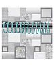 KOOKEE Shower Curtain Rings, 12 C shape Hooks - (JS160913) Turquoise