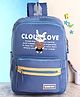 Polo Class Text & Bunny Printed School Bag Blue - Height 18 Inches