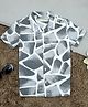The Lion and the Fish Half Sleeves Zarafa Printed Shirt - Grey
