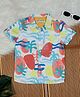 The Lion and the Fish Half Sleeves Palm Trees Printed Shirt - Multi Colour