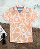 The Lion and the Fish Half Sleeves Abstract Printed Shirt - Orange