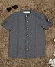 The Lion and the Fish Cotton Half Sleeves Solid Shirt - Grey