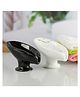 KOOKEE Ceramic Soap Dish Set of 2 Bathroom Accessories for Home, Black & White (10328)
