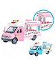 AKN TOYS Plastic Ice cream Truck Toy Truck for Kids Durable Push & Go Construction Vehicle with Movable Parts Perfect for Imaginative Play & Outdoor ( Color And Design  May Vary )