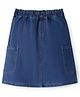 Pine Kids Knee Length Washed Denim Skirt - Blue