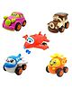 New Pinch  Friction Powered Toy Set of Car, Train, Plane, Helicopter & Robot Plane For Kids Pack of 5 Multicolor