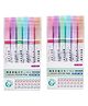 New Pinch Linear Roller Colour Pens Highlighter Outline border  MarkerSet for School Students Office Cute Aesthetic Stationery Art and Craft Supplies (DOT LINEAR HIGHLIGHTER) pack of 2