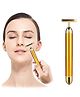 FAVON 24k Gold T-Shaped Anti Wrinkle Vibration Massager for Forehead Cheek Neck Clavicle Arm (Gold Colour)