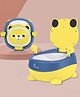 R for Rabbit Tiny Tots Panda Potty Training Seat for Baby Ergonomic Backrest with Sturdy Grip Handle for New Born Babies/Infant/Kids Weight Up to 25Kg 6 to 48 Months (Yellow Blue)