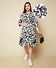 Bella Mama Woven Three Fourth Sleeves Shirt Maternity Dress - Off White