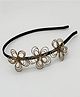 Lime By Manika Floral Designed Stones Embellished Hair Band - Gold