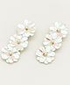 Lime By Manika Set Of 2 Floral & Pearl Detailed Clips - White