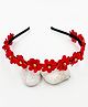 Lime By Manika Christmas Theme Floral & Jingle Bells Designed - Red
