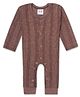 Superminis Full Sleeves Striped Thermal Romper - Brown