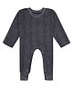 Superminis Full Sleeves Striped Thermal Romper - Grey