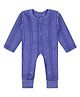 Superminis Full Sleeves Striped Thermal Romper - Blue