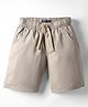 Pine Kids Cotton Woven Knee Length Solid Color Shorts - Khaki