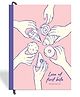 7mm Recipe Journal | Love at First Bite | Make your own Recipe and Cook Book | Kitchen Essential | A5 Size | 4 Sticker sheets | Hardbound and Laminated |14.8 X 21 cms | Pink