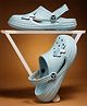 Toothless Unicorn Applique Detailed Perforated Clogs - Sky Blue