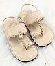 The Madras Trunk Brocade Designed Kolhapuri Chappal - Off White