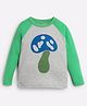 Somersault Cotton Full Raglan Sleeves Mushroom Printed Tee - Grey