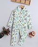 BAATCHEET Cotton Woven Full Sleeves Giraffe & Penguin Printed Coordinating Night Suit Set - Green