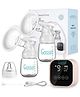 Cosset Double Electric Breast Pump for Feeding Mothers with 4 Phase Pumping and 9 Levels Each | Electric Breast Pump Automatic | Rechargeable Battery, Soft Silicone Cushion,BPA Free