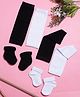 Tipy Tipy Tap Cotton Pack Of 2 Solid Leg Warmers & Socks - Black & White
