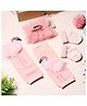 Tipy Tipy Tap Cotton Flamingo Designed & Rhinestones Embellished Legwarmers With Socks & Headband Set - Pink