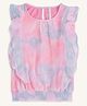 Pantaloons Junior Cotton Sleeveless Tie Dye Frill Detailed Top - Pink
