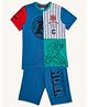 Pantaloons Junior Cotton Marvel Featuring Half Sleeves Hulk Printed Coordinating Tee & Shorts Set - Multi Colour