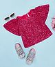 Pantaloons Junior Half Sleeves Sequin Embellished Top - Fuchsia