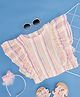 Pantaloons Junior Rayon Sleeveless Frill Detailed Striped Top - Pink