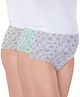 Bella Mama Cotton Elastane High Coverage Panties Pack of 3 (Color & Print May Vary)