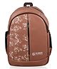 Kuber Industries Backpack | School Backpack for Kids | Collage Backpack | School Bag for Boys & Girls | 3 Compartments Mini Backpack | Half Print School Bag | Beige 16 inch