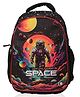 Kuber Industries School-College Bag | Journey To Space Backpack for Boys and Girls | 1 Compartment Travel Backpack | Water Resistant Bookbag | Bag for Daily Routine | Laptop Bag | Large | Black -Height 17 Inch