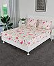 Kuber Industries 90x100 Inch Cotton Bedsheets for Double Bed with 2 Pillow Covers | Easy to Wash & Maintain Double Bedsheet Cotton Fabric - for Daily Use | Flower Print -Pink & White