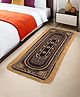 Kuber Industries 22x60 Inch Runner for Bedroom & Living Room | Foldable & Durable Bedside Carpet/Mat & Kitchen Runner for Floor, Home & Office | Gold & Brown