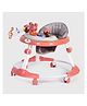 PLAYROOTS Multifunctional Frog Face Baby Walker with Removable Musical Tray & 2 Level Height Adjustment - Pink