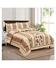 Kuber Industries Double Bedsheet with 2 Pillow Covers | 160 TC Premium Cotton Bedsheet for Double Bed | Bedsheet for Living Room-Home & Hotels | Spain Flower Lining | 100x108 Inch | Cream