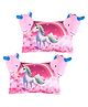 Kuber Industries Pack of 2 Soft And Cozy Pillow for Baby | 12x18 Inches Comfortable Toddler Pillow | Sleeping Cushion for Kids Bedtime | Unicorn Print - Pink